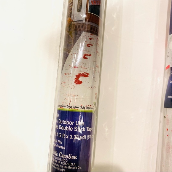 HALLOWEEN Bloody Footprint Indoor/Outdoor Runner with Double Sided Tape 24”x10ft - Picture 12 of 13